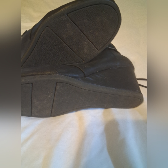 Maurices Black Lace-Up Wedge Boots - Picture 4 of 7